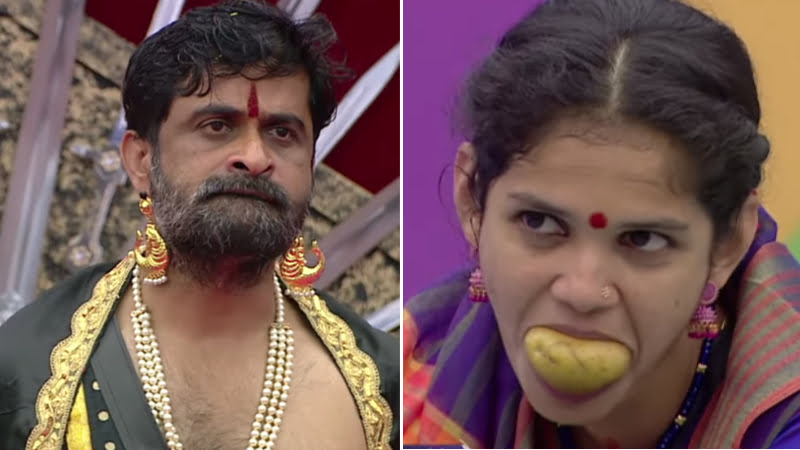 Chaitra Kundapura Puts Potatoes in Mouth