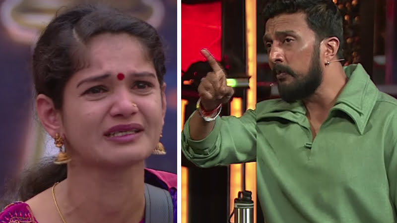 ಕಿಚ್ಚ ಸುದೀಪ್ ಕೈಗೆ ಸರಿಯಾಗಿ ಸಿಕ್ಕಿಬಿದ್ದ ಚೈತ್ರಾ ಕುಂದಾಪುರ