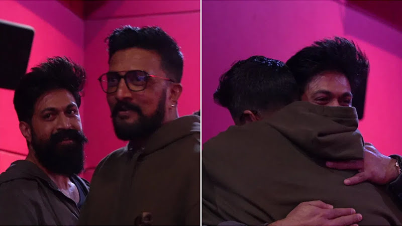 Sudeep gives a loving hug to Rockybhai