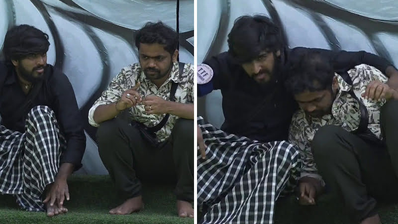 Hanumantha gives courage to Dhanraj