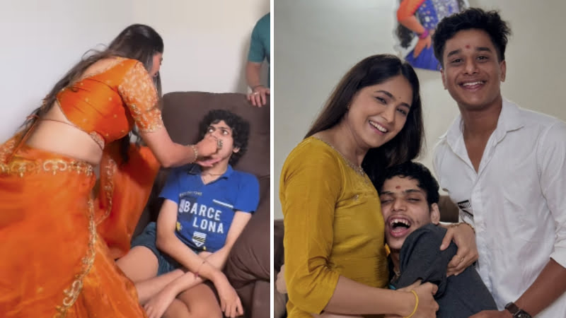 Mokshita Pai celebrates her brother's birthday