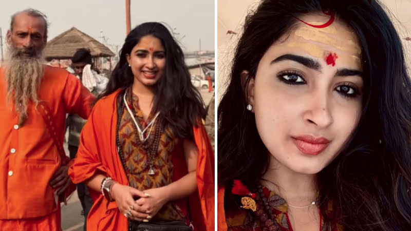 Bigg Boss fame Sanya Iyer at Maha Kumbh Mela