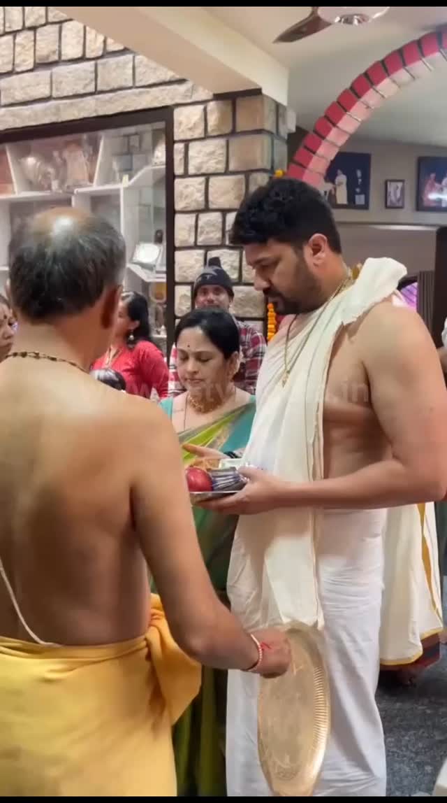 Srujan performed a Homa in house for the Ugadi festival