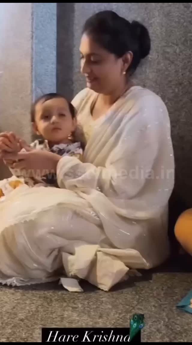 Dhruva Sarja's daughter chanted Krishna