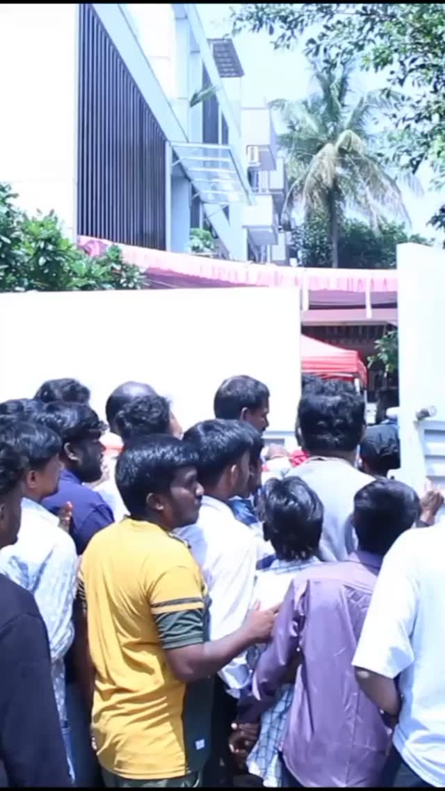 Fans waiting in front of Yuva's house