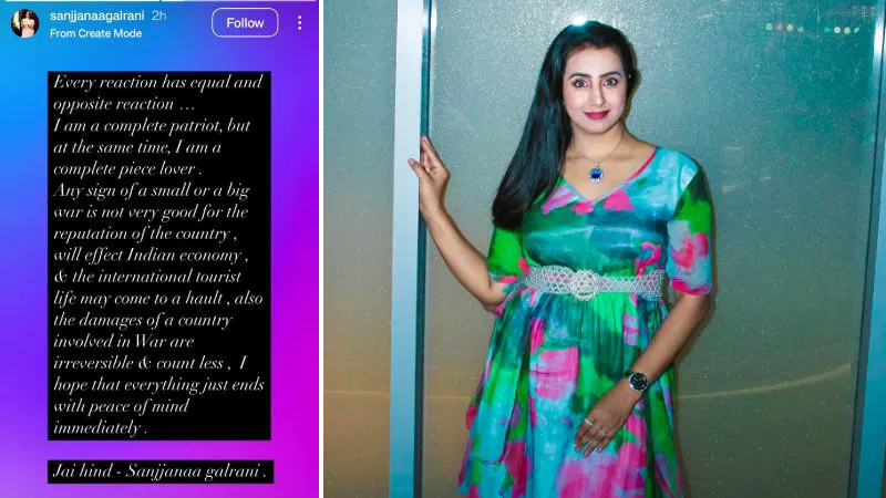 Sanjana Galrani's reaction to 'Operation Sindoor'