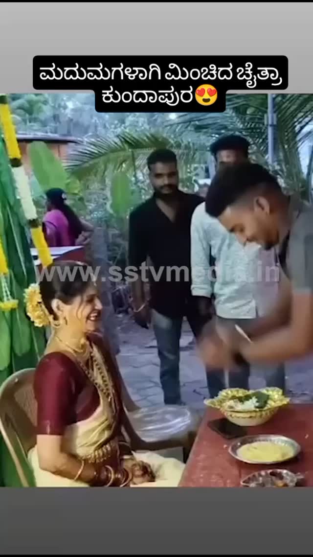 Chaitra Kundapura shines as a bride