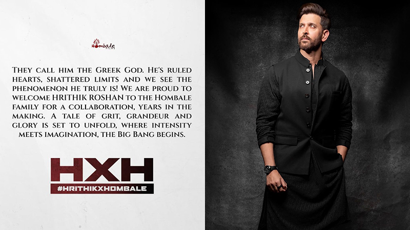 Hrithik Roshan and Hombale Films, join hands for an Ambitious Pan-India Film