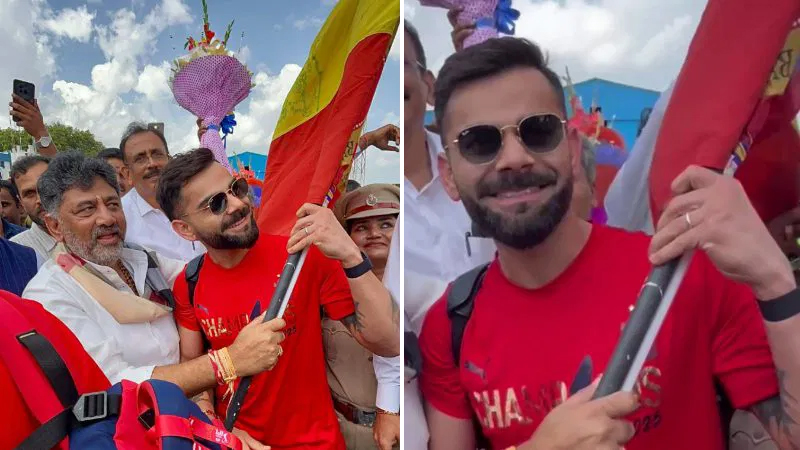 Virat Kohli hoists Kannada flag