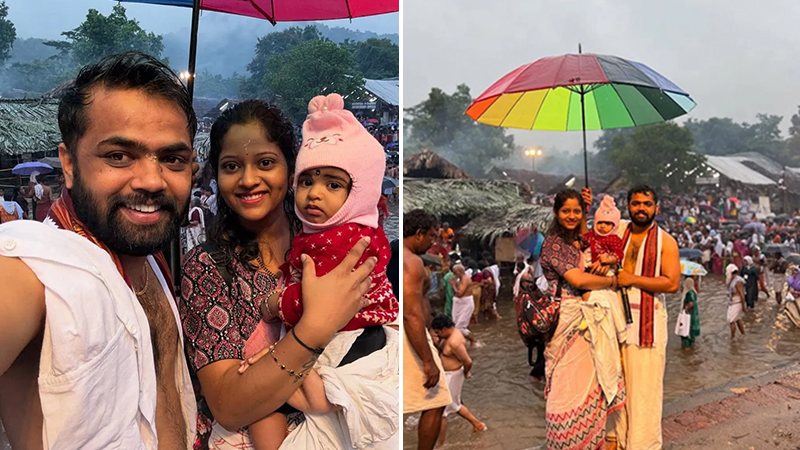 Dhanraj visited the Kottiyur temple with his family