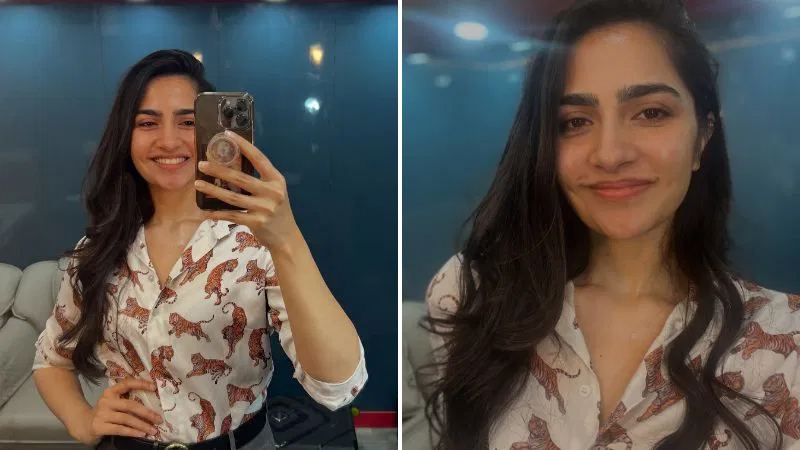 Rukmini Vasanth in Tiger Shirt