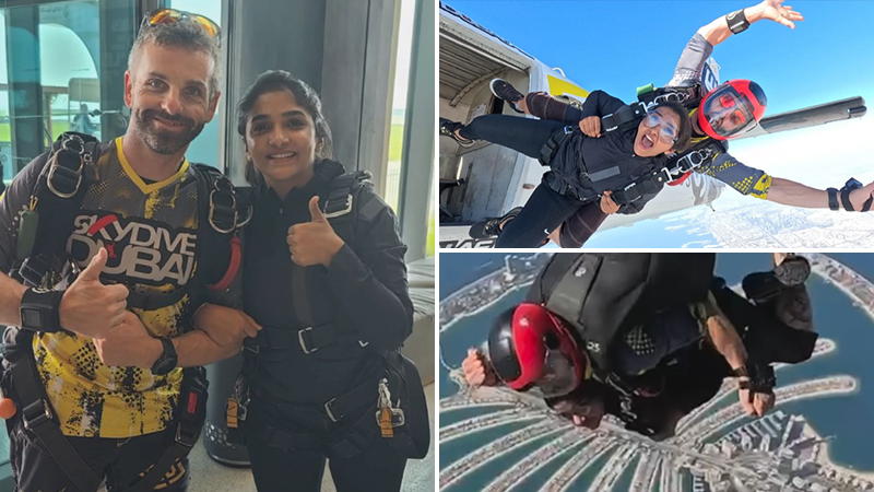 Divya Uruduga jumps from 13,000 feet!