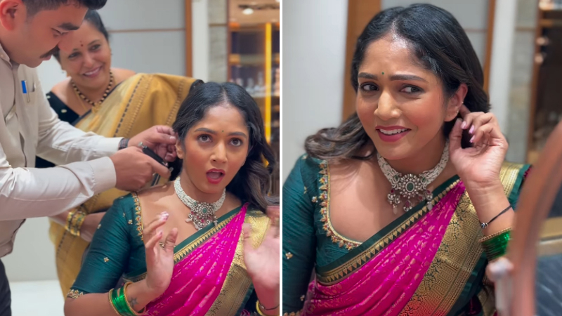 Bhavya Gowda gets her ear pierced