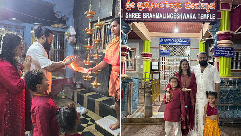 Rishab Shetty celebrates his birthday at Anegudde Sri Vinayaka Temple