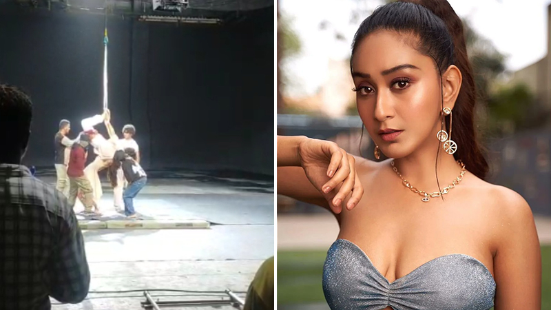 Actress Shravya Rao falls from a rope