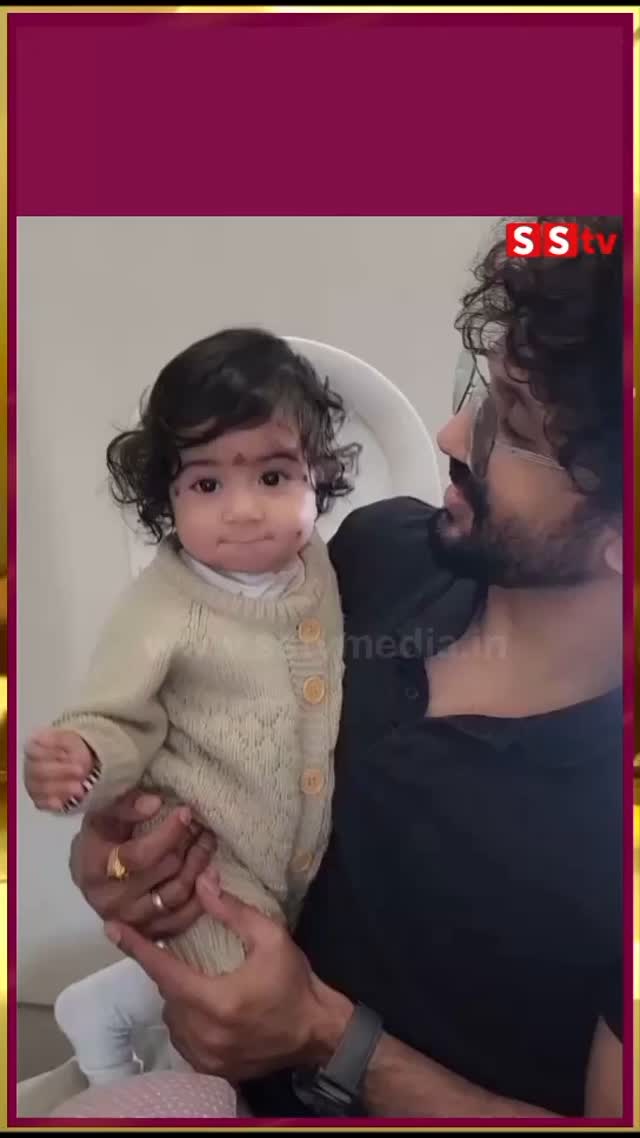 Harshika and Bhuvan's daughter's first foreign trip