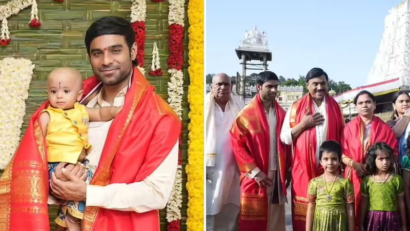ತಿಮ್ಮಪ್ಪನ ದರ್ಶನ ಪಡೆದ ‘ಜೂನಿಯರ್’ ಹೀರೋ ಕಿರೀಟಿ ರೆಡ್ಡಿ