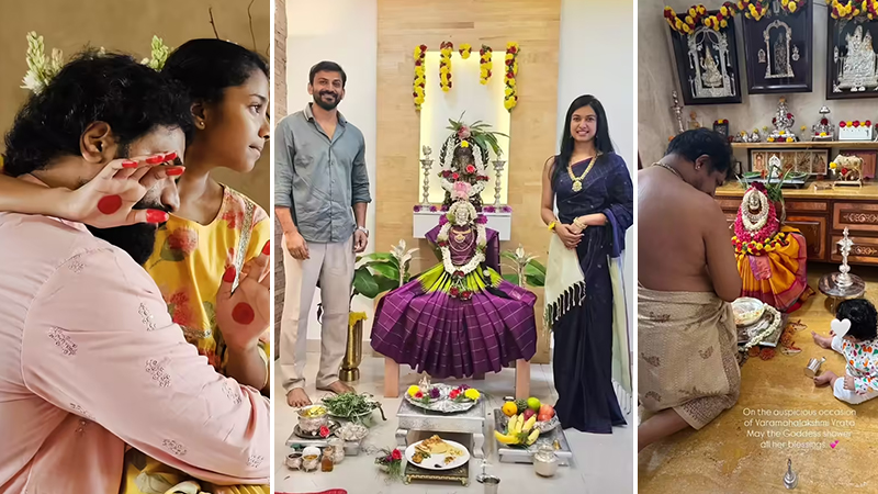 Grand Varamahalakshmi festival at the stars' homes