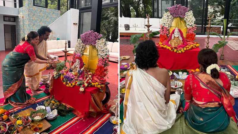 A grand Varamahalakshmi festival at Uppi's house