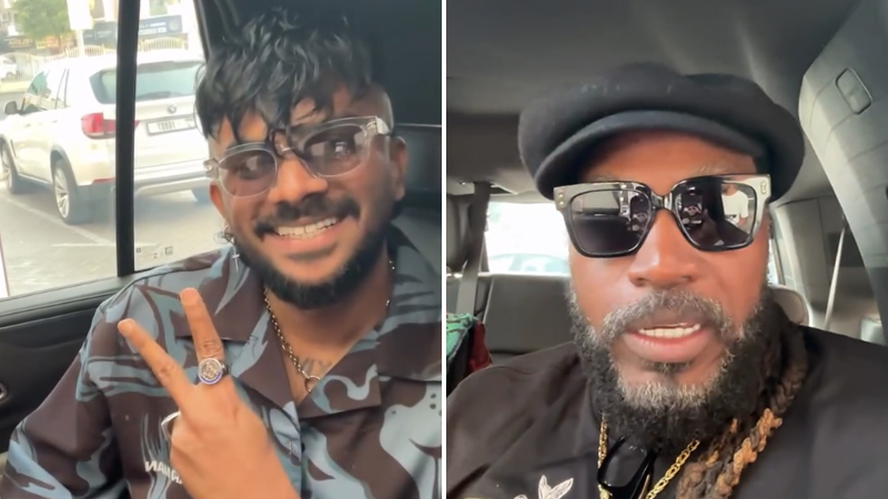 Chandan Shetty with Chris Gayle