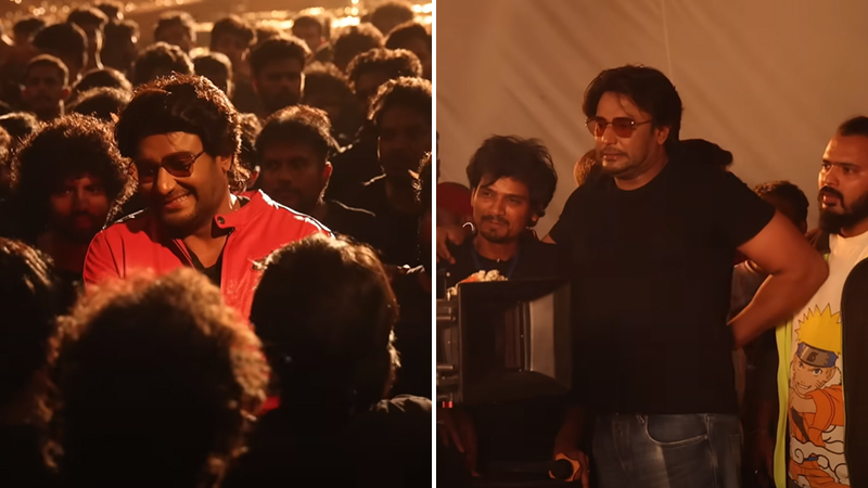 Darshan performs simple steps in the making video